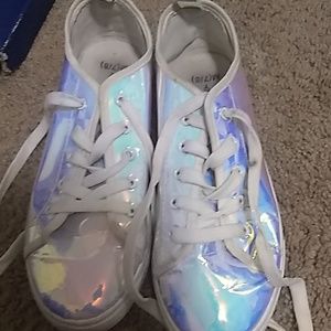 Cute holographic shoes